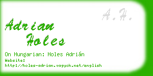 adrian holes business card